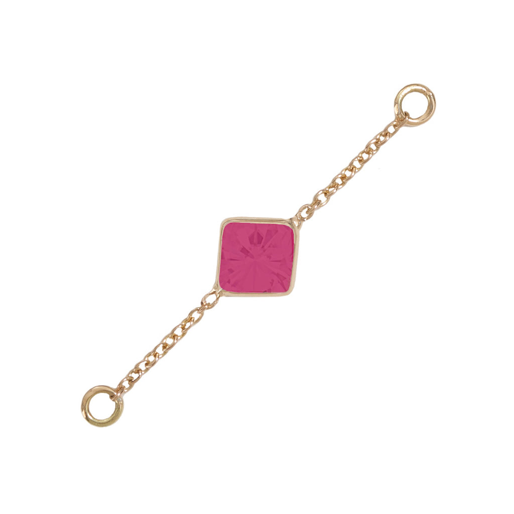 25mm Solid Gold Ruby Accessory Chain