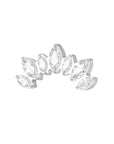 Titanium 3mm Crown Threadless End - Clear CZ (18g/16g)