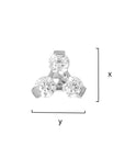 Titanium Micro Tri Threadless End - Clear CZ (18/16g)