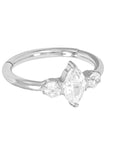 Titanium Engaged Clicker - Clear CZ 1.2mm (16g)