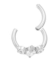 Titanium Engaged Clicker - Clear CZ 1.2mm (16g)