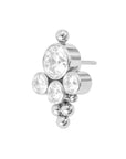 Titanium Cluster Threadless End - Clear CZ (18g/16g)