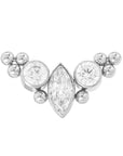 Titanium Belle Threadless End - Clear CZ (18g/16g)