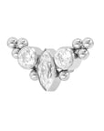 Titanium Belle Threadless End - Clear CZ (18g/16g)