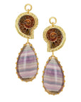 Ammonite & Fluorite Dangles