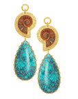 Ammonite Chrysacolla Dangles