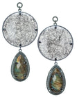 Tourmalated Quartz & Faceted Labradorite Dangles