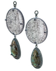 Tourmalated Quartz & Faceted Labradorite Dangles