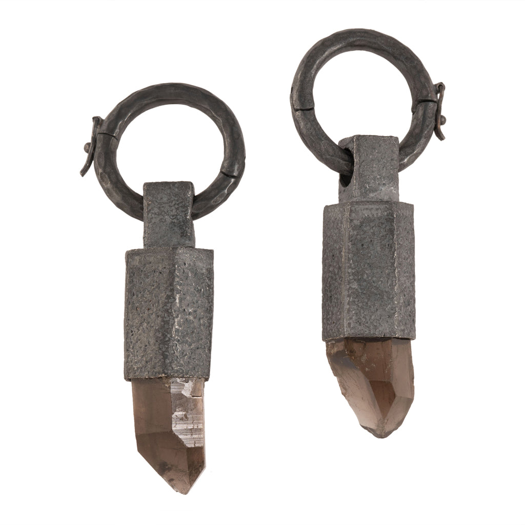 Smoky Quartz Crystal Clasp 3mm (8g)
