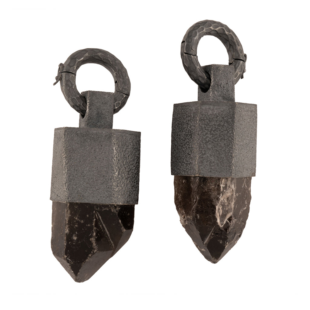 Smoky Quartz Crystal Clasp 5mm (4g)