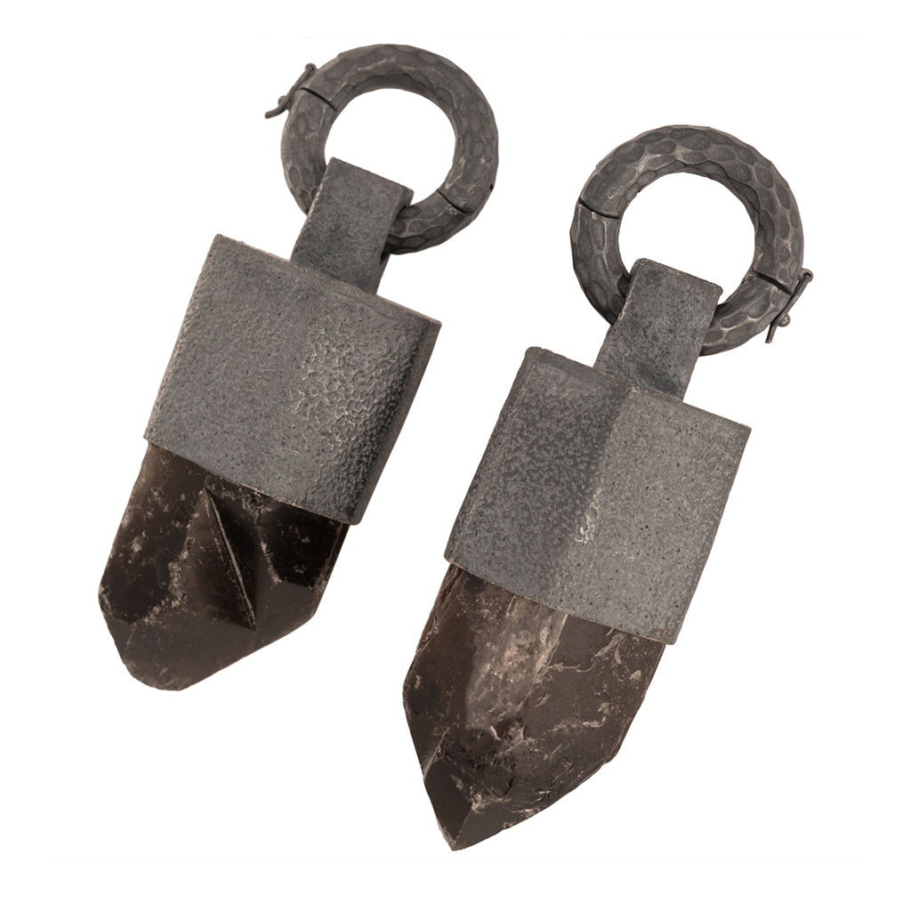 Smoky Quartz Crystal Clasp 5mm (4g)