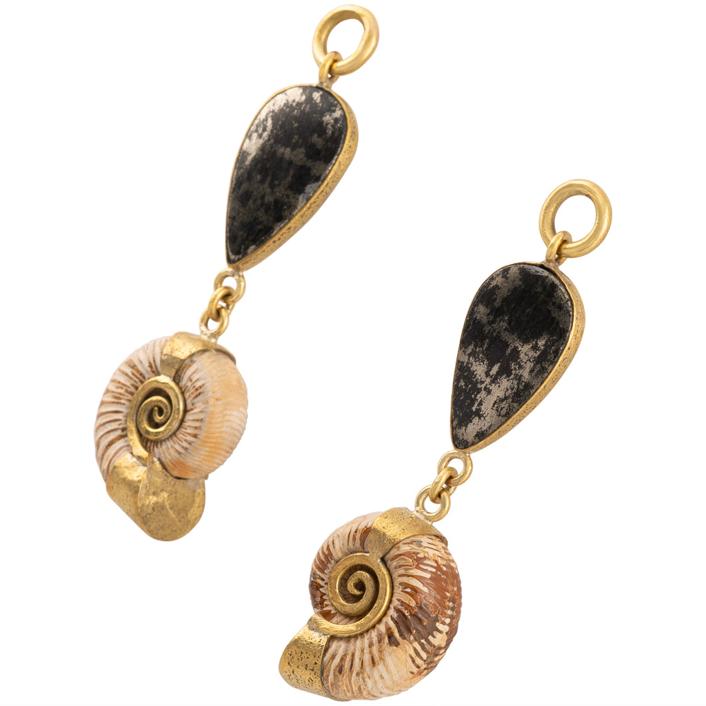 Black Silver (Psilomelane) Madagascar Ammonites