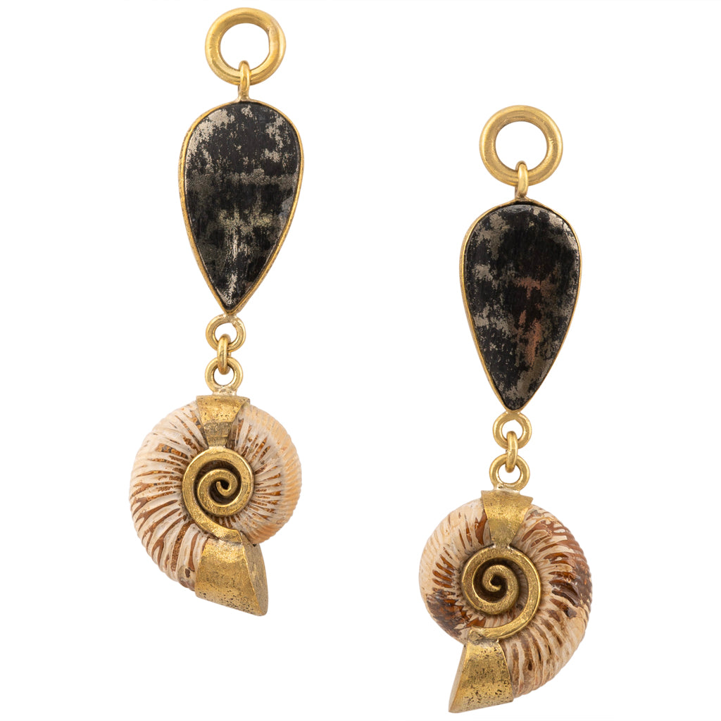 Black Silver (Psilomelane) Madagascar Ammonites