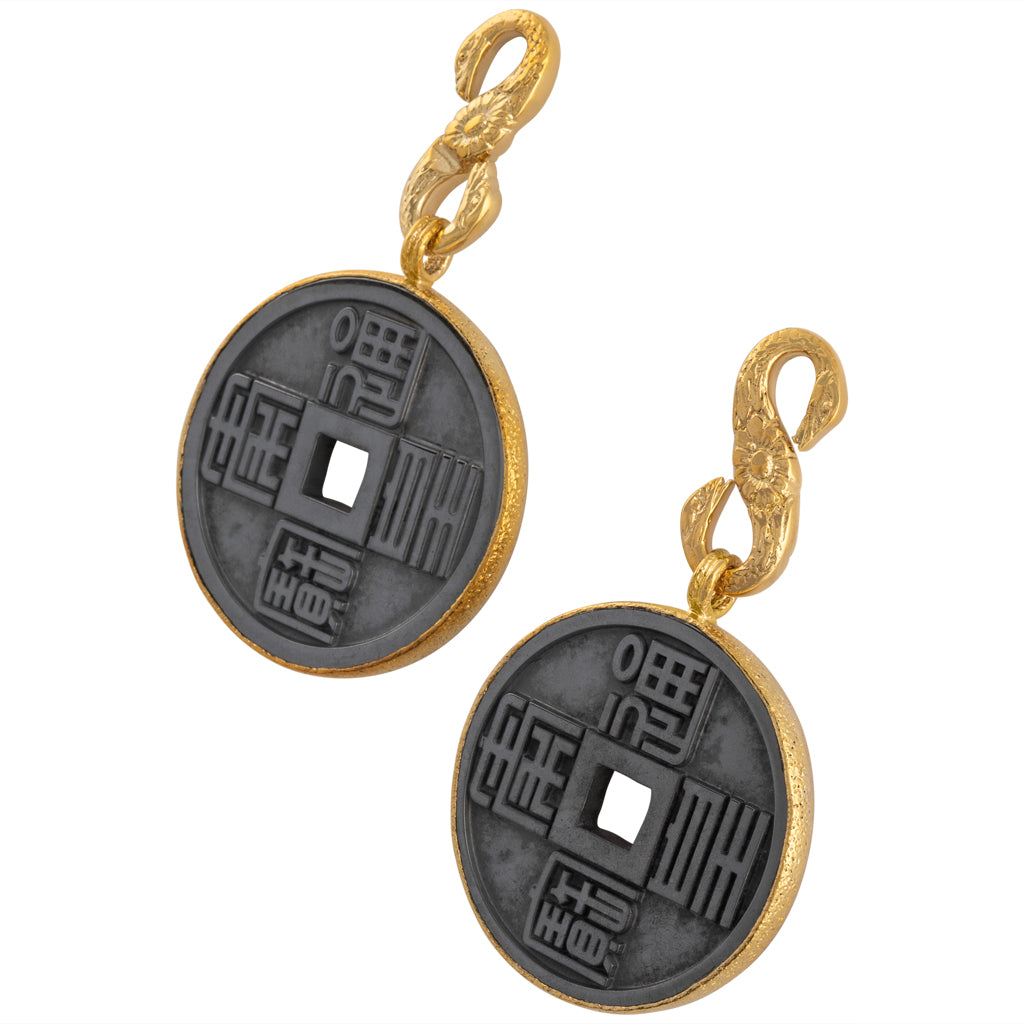 Hematite Disc Dangles