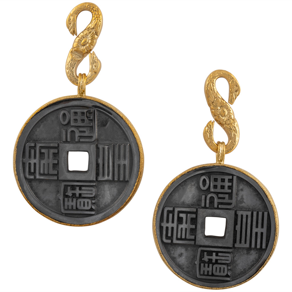 Hematite Disc Dangles