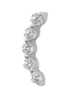 Titanium Micro Curve Threadless End - Clear CZ (18g/16g)