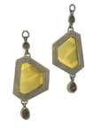 Fire Agate & Tourmaline Dangles