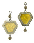 Fire Agate & Tourmaline Dangles