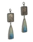 Tourmalated Quartz & Blue Quartz Dangles