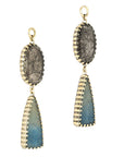 Tourmalated Quartz & Blue Quartz Dangles