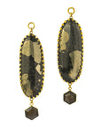 Apache Gold & Black Sapphire Dangles