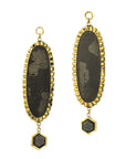 Apache Gold & Black Sapphire Dangles