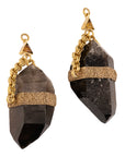 Amber & Chunky Smoky Quartz DT Crystal