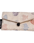 Pastel Flower Recycled Kimono Pouch