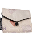 Pastel Flower Recycled Kimono Pouch