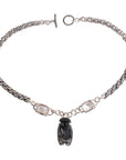 Tourmalated Quartz Cicada Necklace