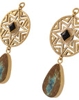 Black Obsidian & Turquoise Morning Star Emblem