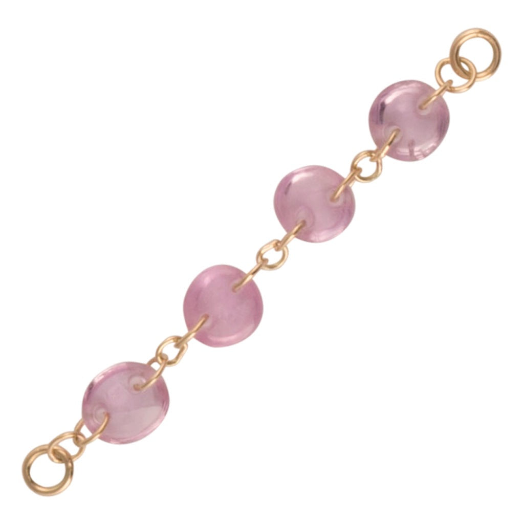 YG Solid 14k 30mm Pink Sapphire Accessory Chain