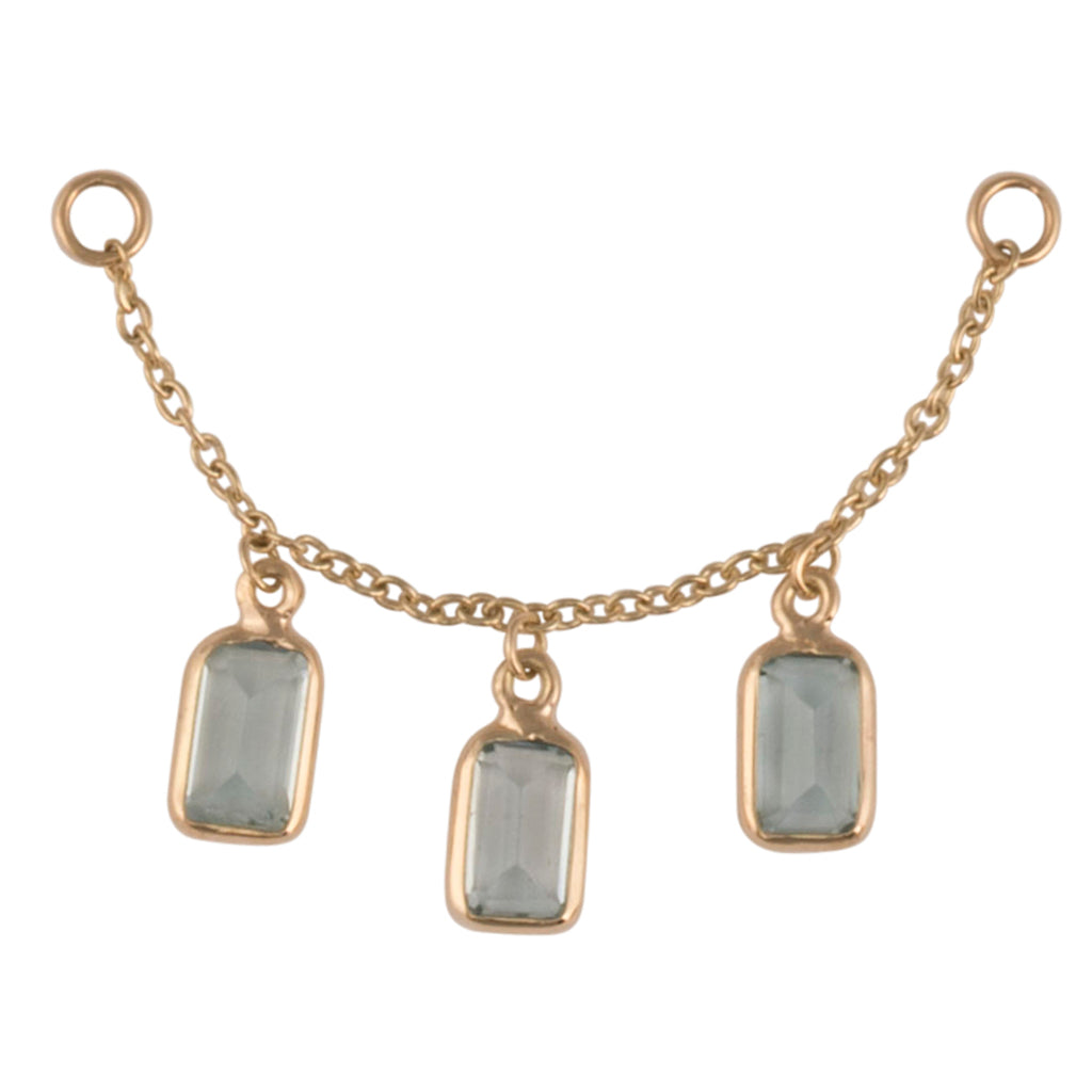 35mm Solid Gold Natural Santa Maria Accessory Chain