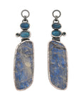 Rough Face Labradorite & Apatite Ear Weights