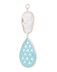 Quartz & Turquoise Skull Dangles
