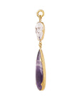 Quartz & Amethyst Skull Dangles