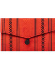 Orange & Black Recycled Kimono Jewelry Pouch