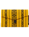 Yellow & Black Recycled Kimono Jewelry Pouch