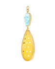 Turqouise & Lemon Quartz Skull Dangles