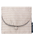 Silver Chevron Jewelry Pouch