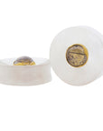 Quartz & Tourmalated Quartz Stone Inlay Plugs