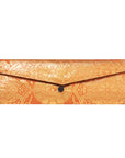 Orange & Gold Flower Recycled Kimono Jewelry Pouch
