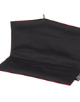 Red, Black, Lotus Recycled Kimono Jewelry Pouch