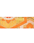 Orange, Black, Gold, Floral Recycled Kimono Jewelry Pouch