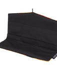 Orange, Black, Gold, Floral Recycled Kimono Jewelry Pouch