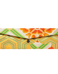 Green, Orange, Floral Recycled Kimono Jewelry Pouch