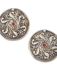 Vintage Bird Shield Garnet Plugs