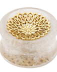Quartz Mandala Stone Inlay Plugs