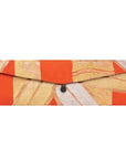 Orange, Gold & Silver Bamboo Recycled Kimono Jewelry Pouch