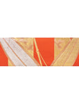 Orange, Gold & Silver Bamboo Recycled Kimono Jewelry Pouch